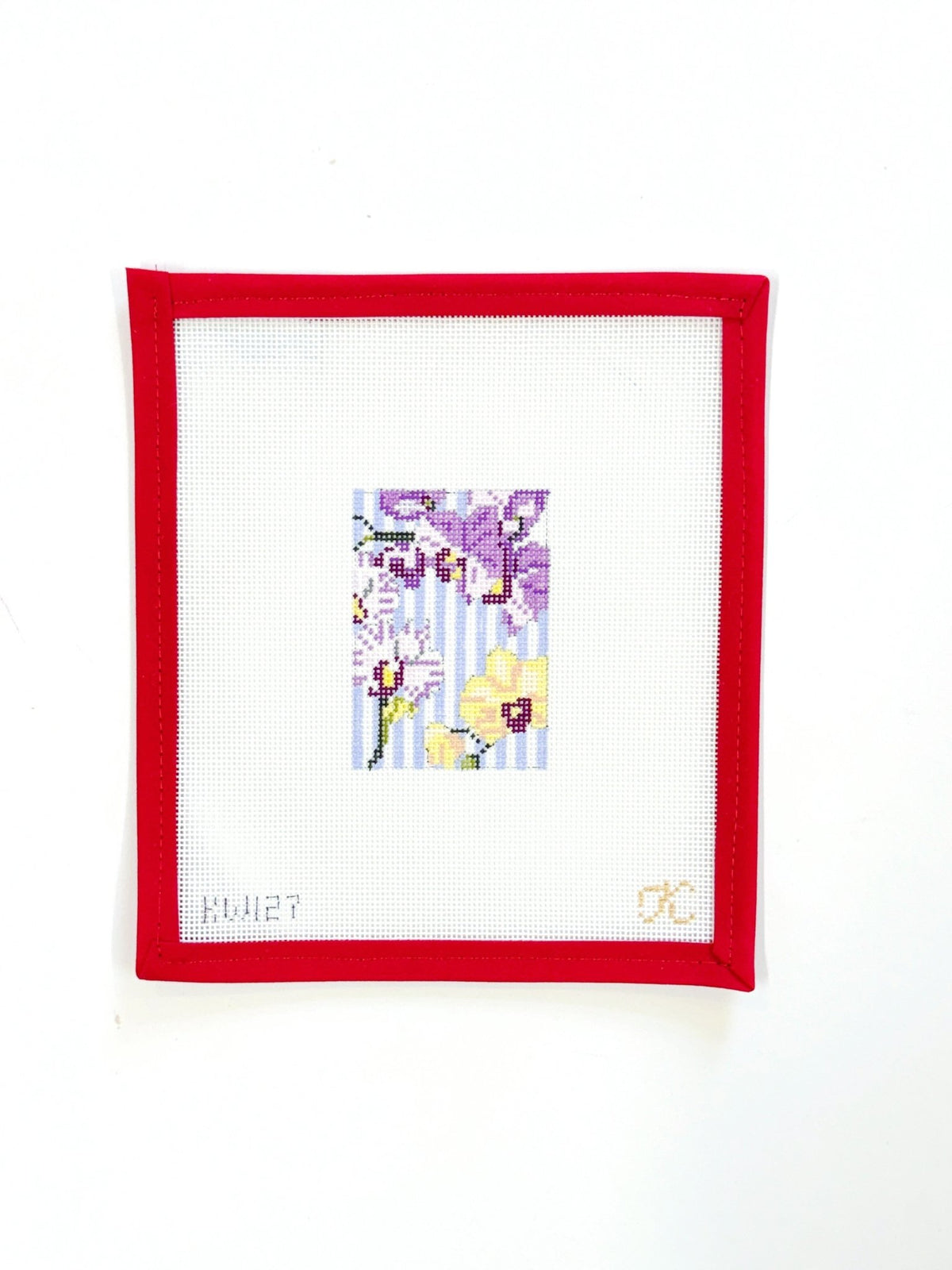 Orchid Luggage TagGingham StitcheryCanvasThe Red Thread Atelier