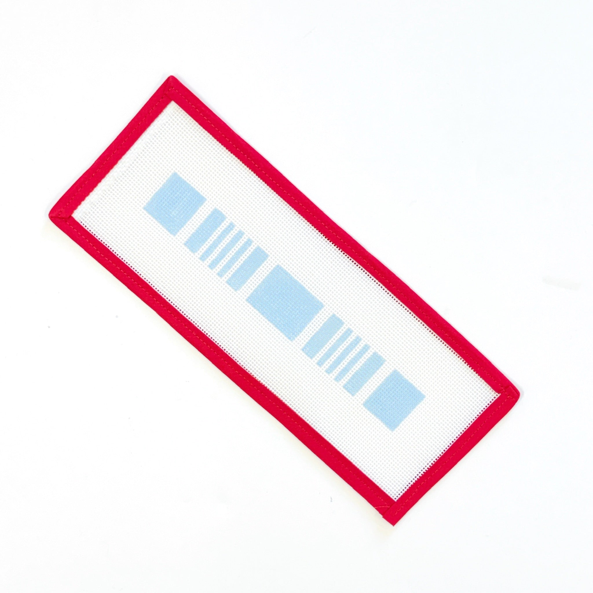 Ticking Stripe Key FobLittle stitches needleworksCanvasThe Red Thread Atelier