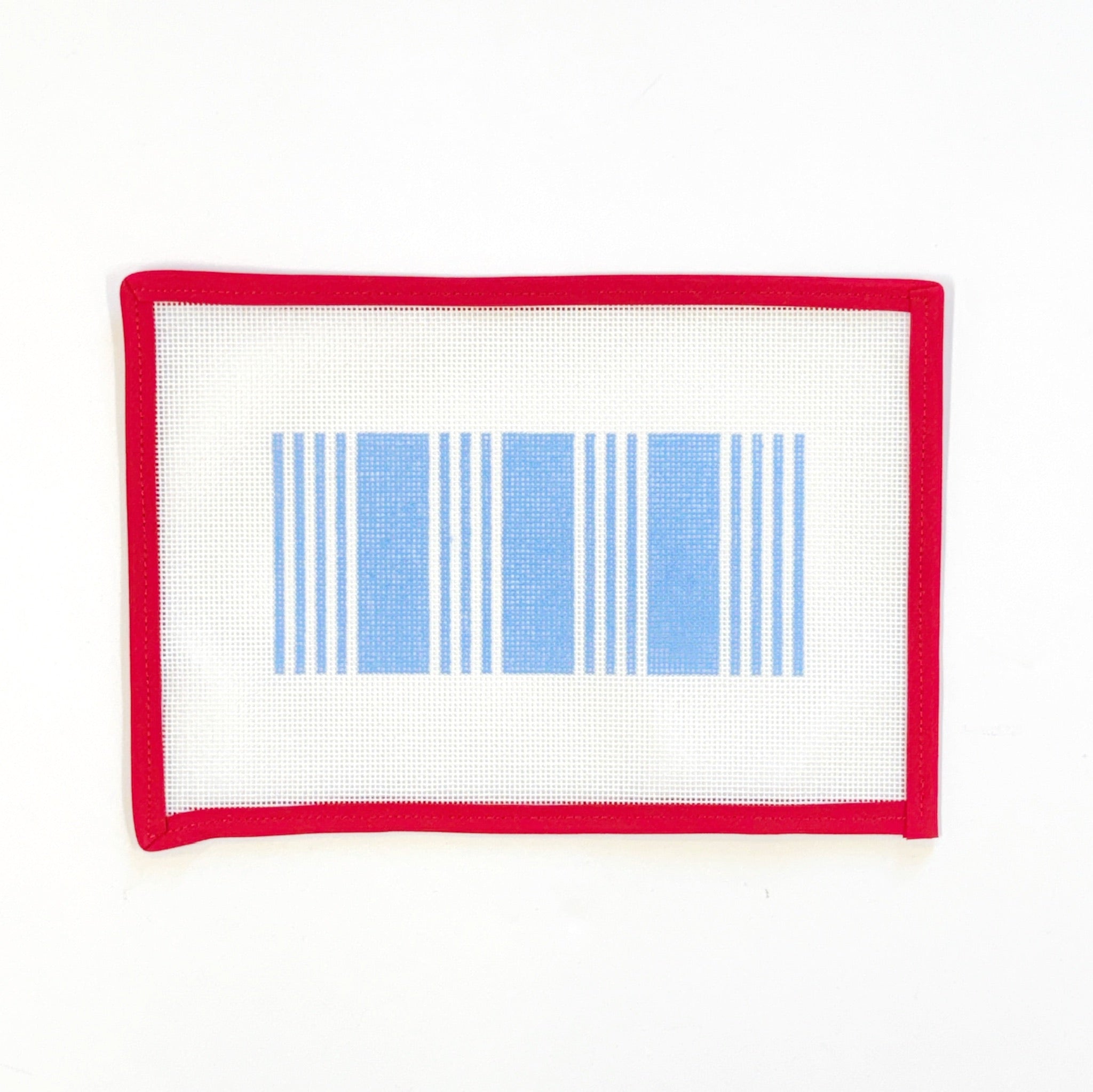 Ticking Stripe Eyeglass Case - Delft blueLittle stitches needleworksCanvasThe Red Thread Atelier