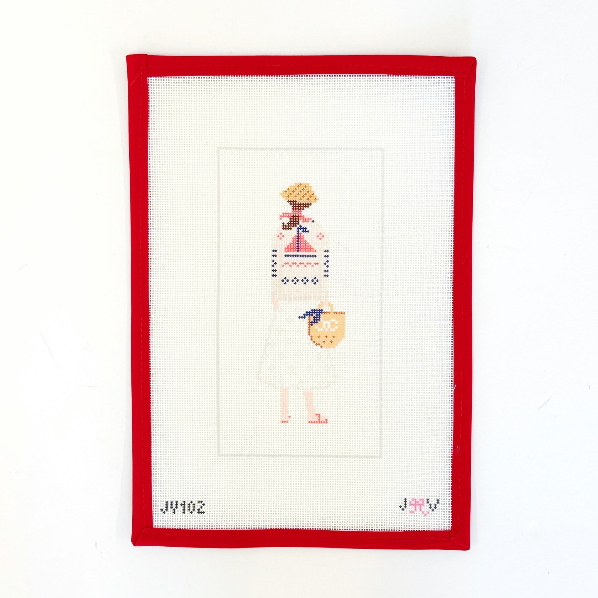 Sailboat GirlJennifer Vallez NeedlepointCanvasThe Red Thread Atelier