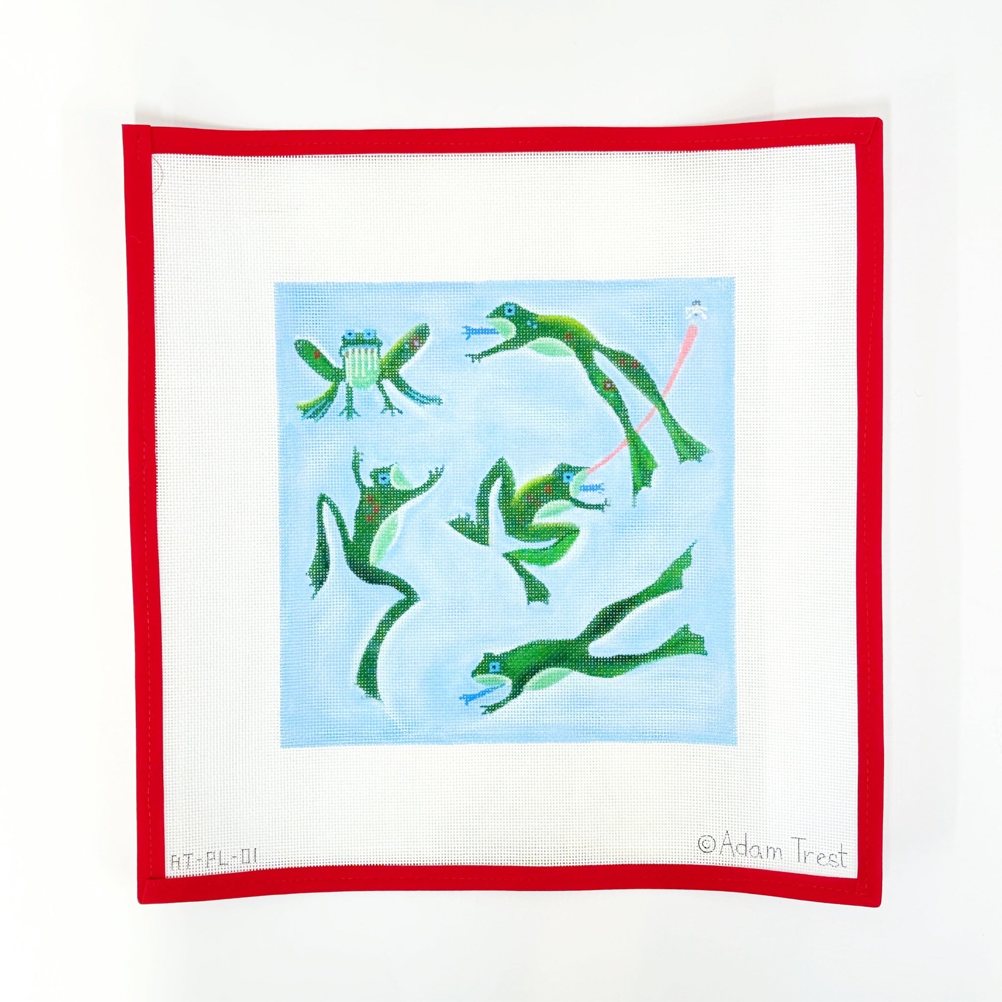 Bug Catcher FrogsKate DickersonCanvasThe Red Thread Atelier