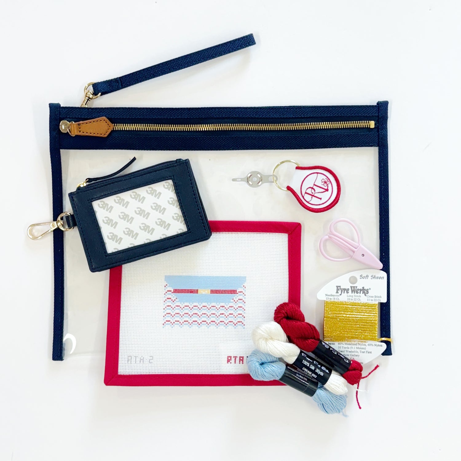 Scallop Card Case Kit - Navy