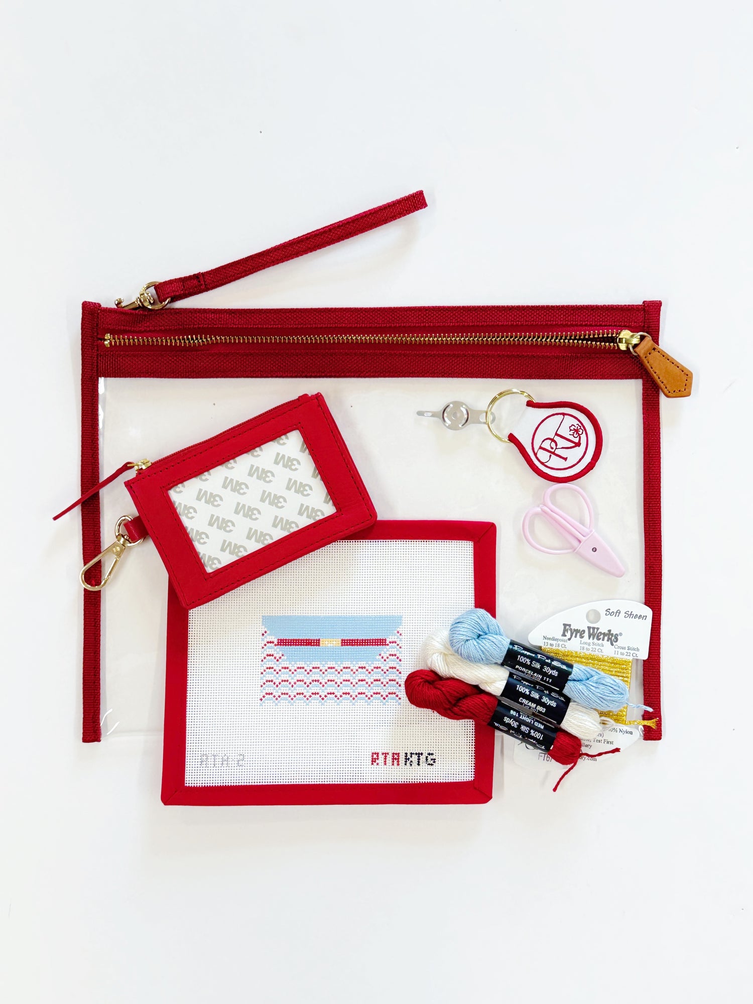 Scallop Card Case Kit - Red