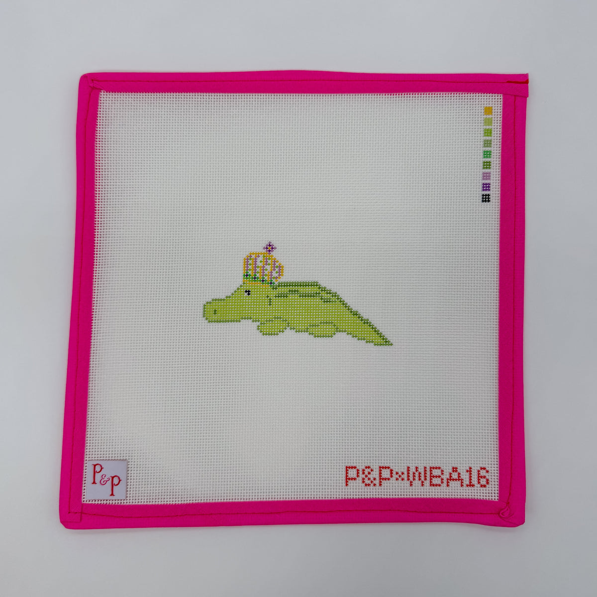Gator Groove needlepoint canvas by Penny and Penny with Whimsy by Angela