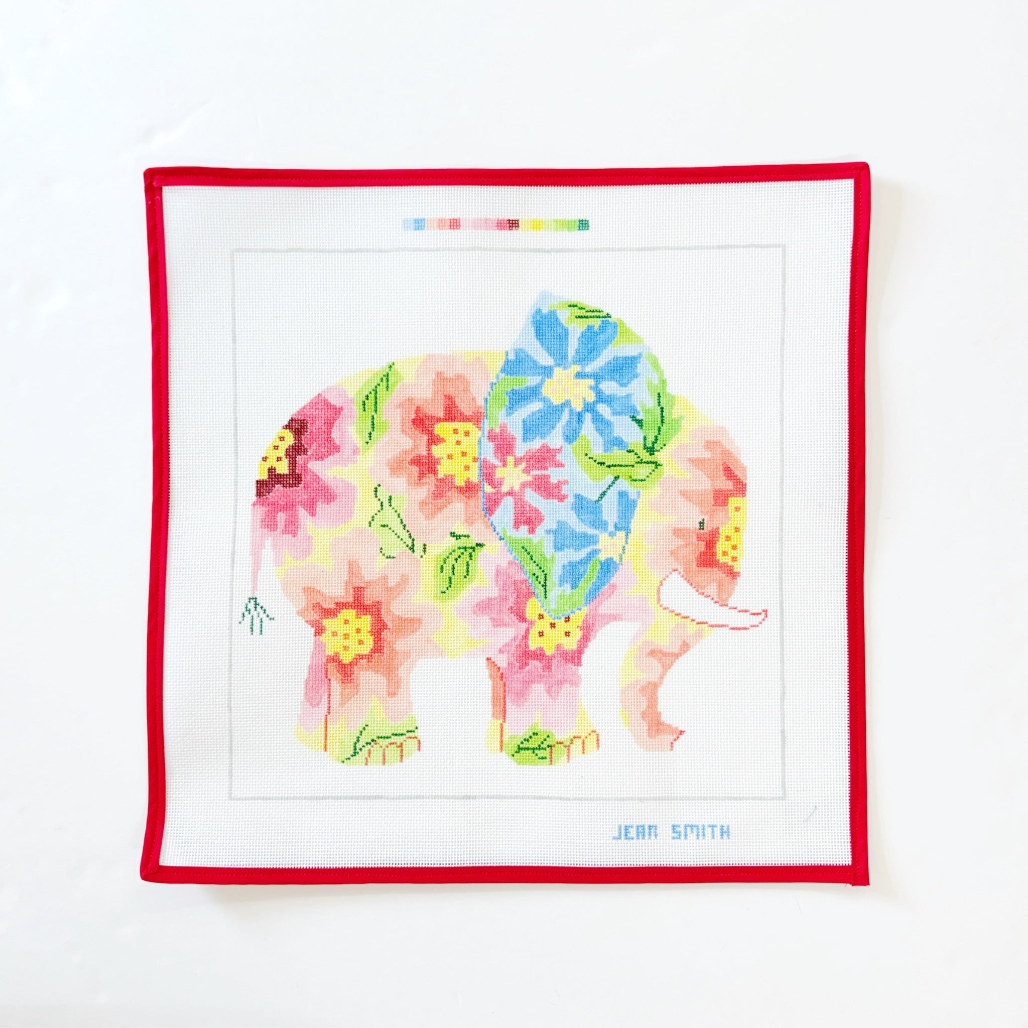 Snazzy ElephantJean SmithCanvasThe Red Thread Atelier