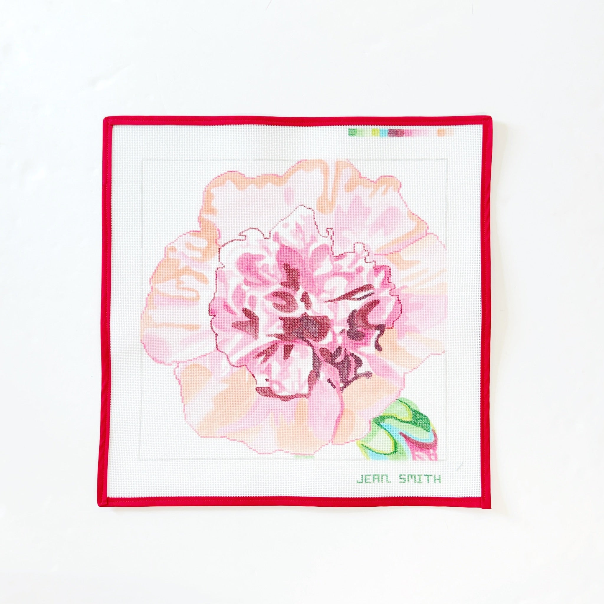 Ruffled HollyhockJean SmithCanvasThe Red Thread Atelier