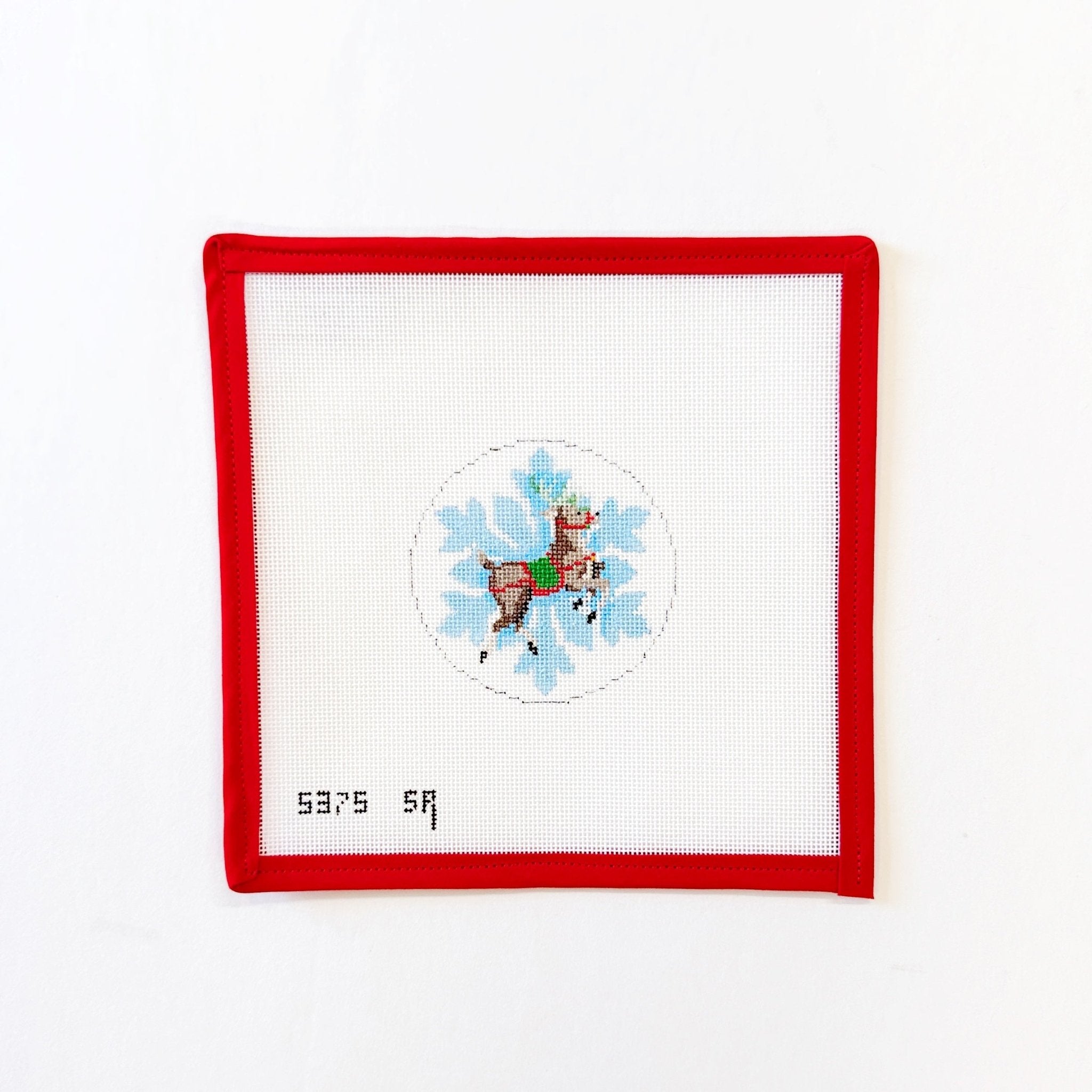 Snow Flake, Flying ReindeerSusan RobertsCanvasThe Red Thread Atelier