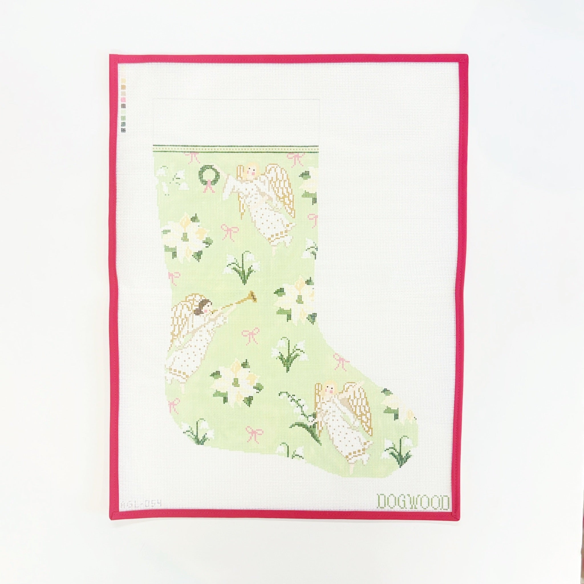 Lilly of the Valley StockingDogwood NeedlepointCanvasThe Red Thread Atelier