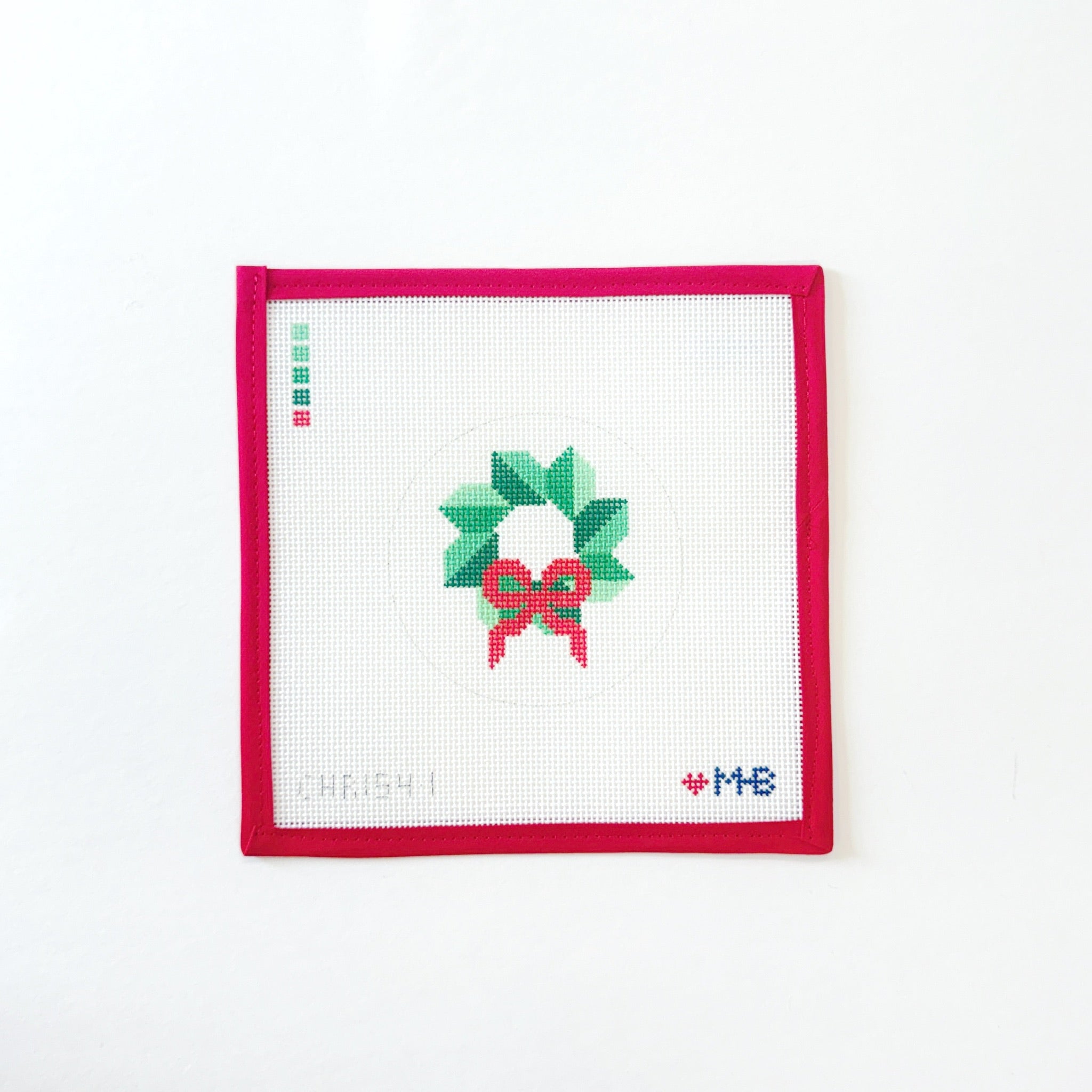 Home for the Holidays Wreath RoundLoveMHBCanvasThe Red Thread Atelier