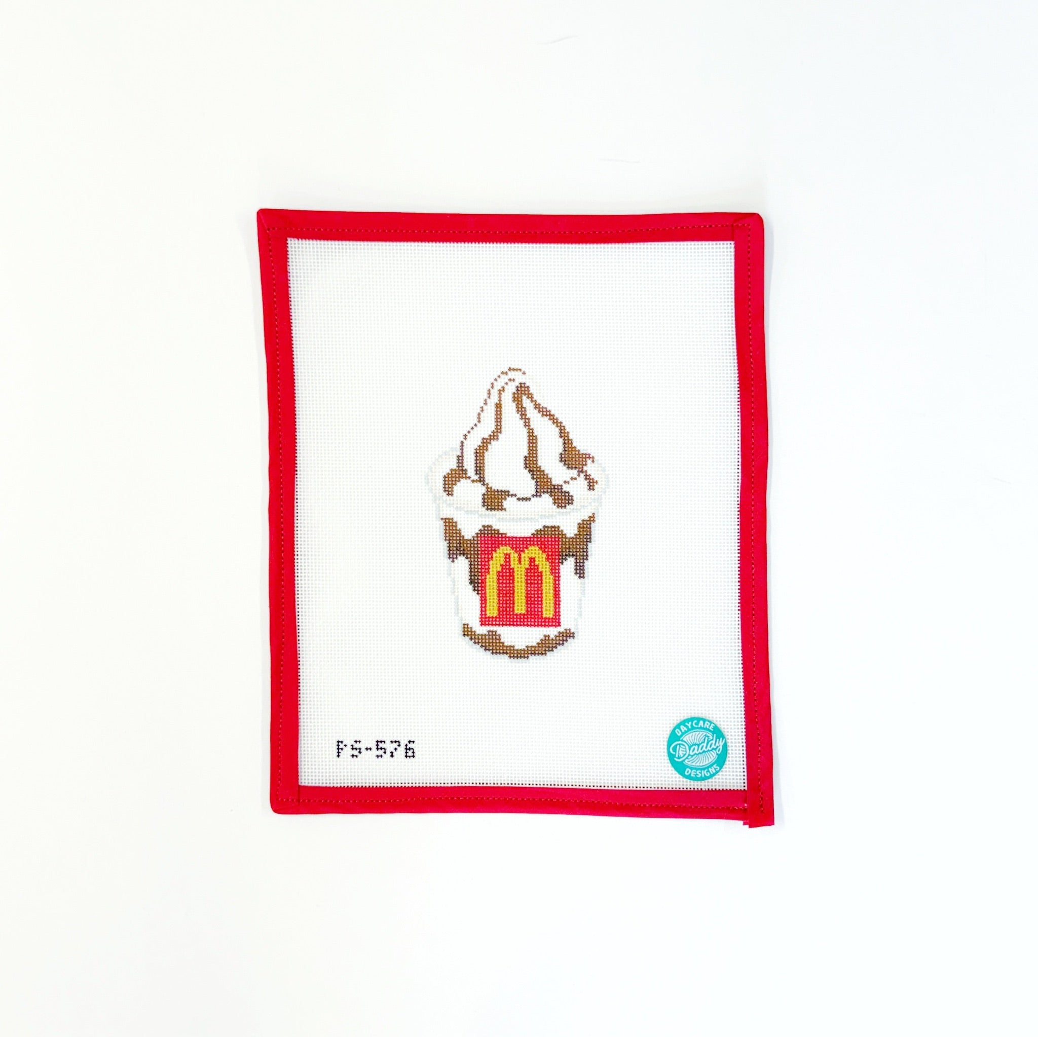 Ice Cream CupPainted StitchCanvasThe Red Thread Atelier