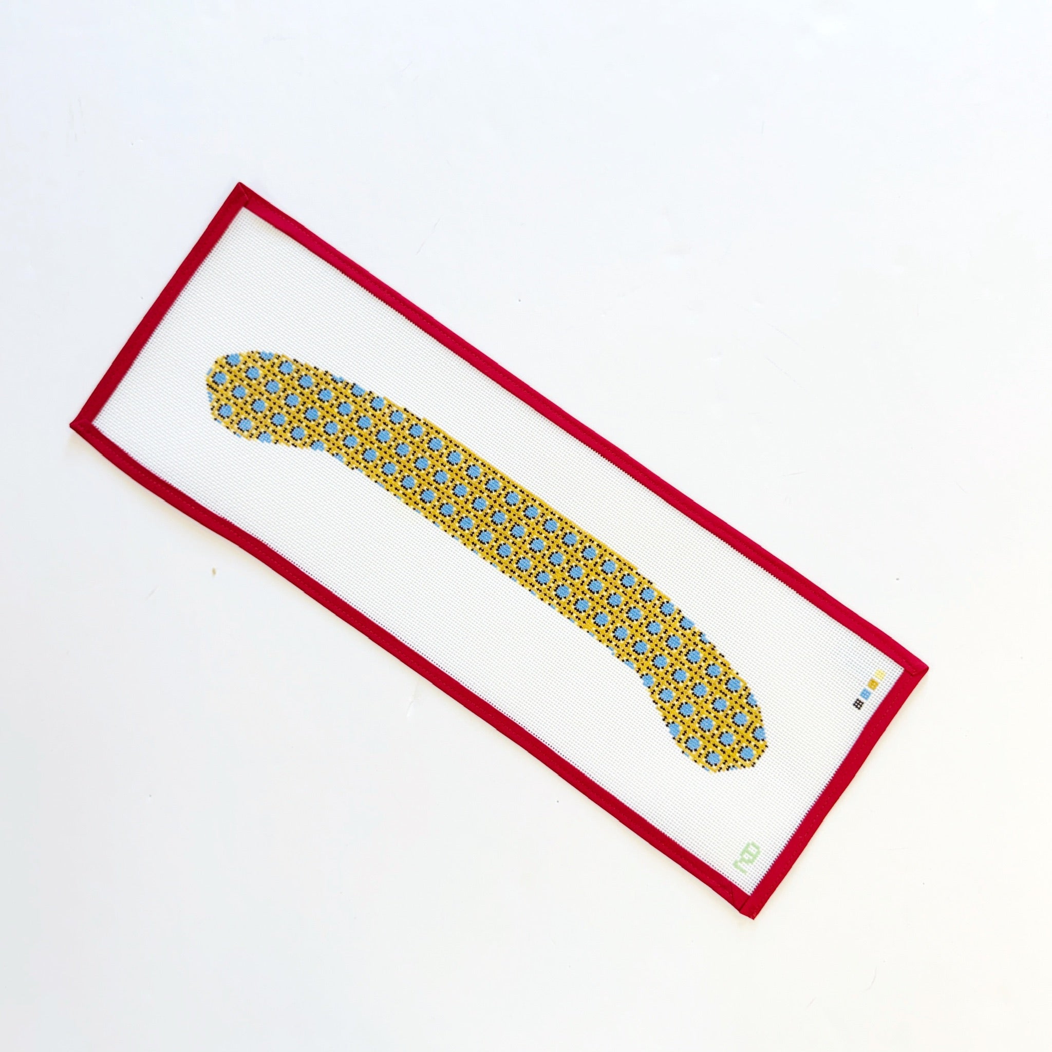 Blue Cane Needlepoint HangerOz Needle and ThreadCanvasThe Red Thread Atelier