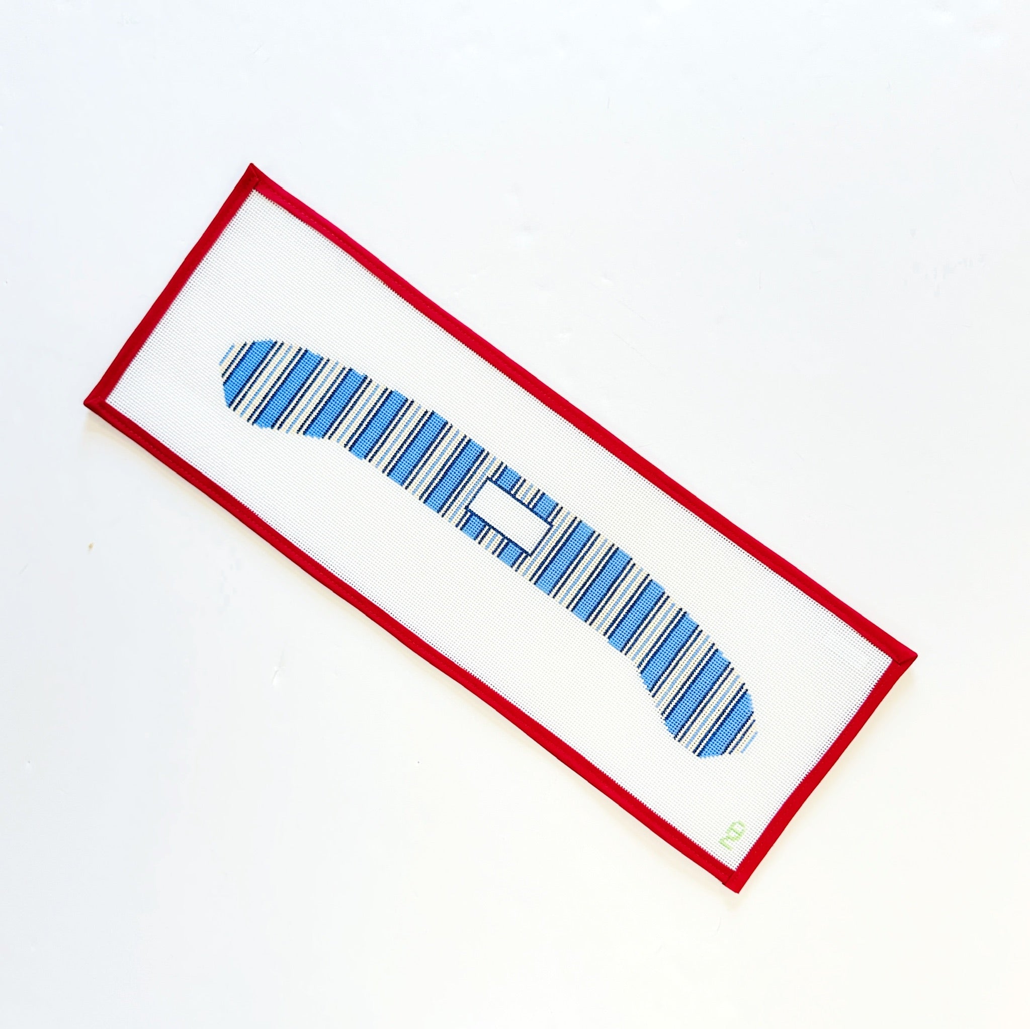 Blue Stripe Needlepoint HangerOz Needle and ThreadCanvasThe Red Thread Atelier