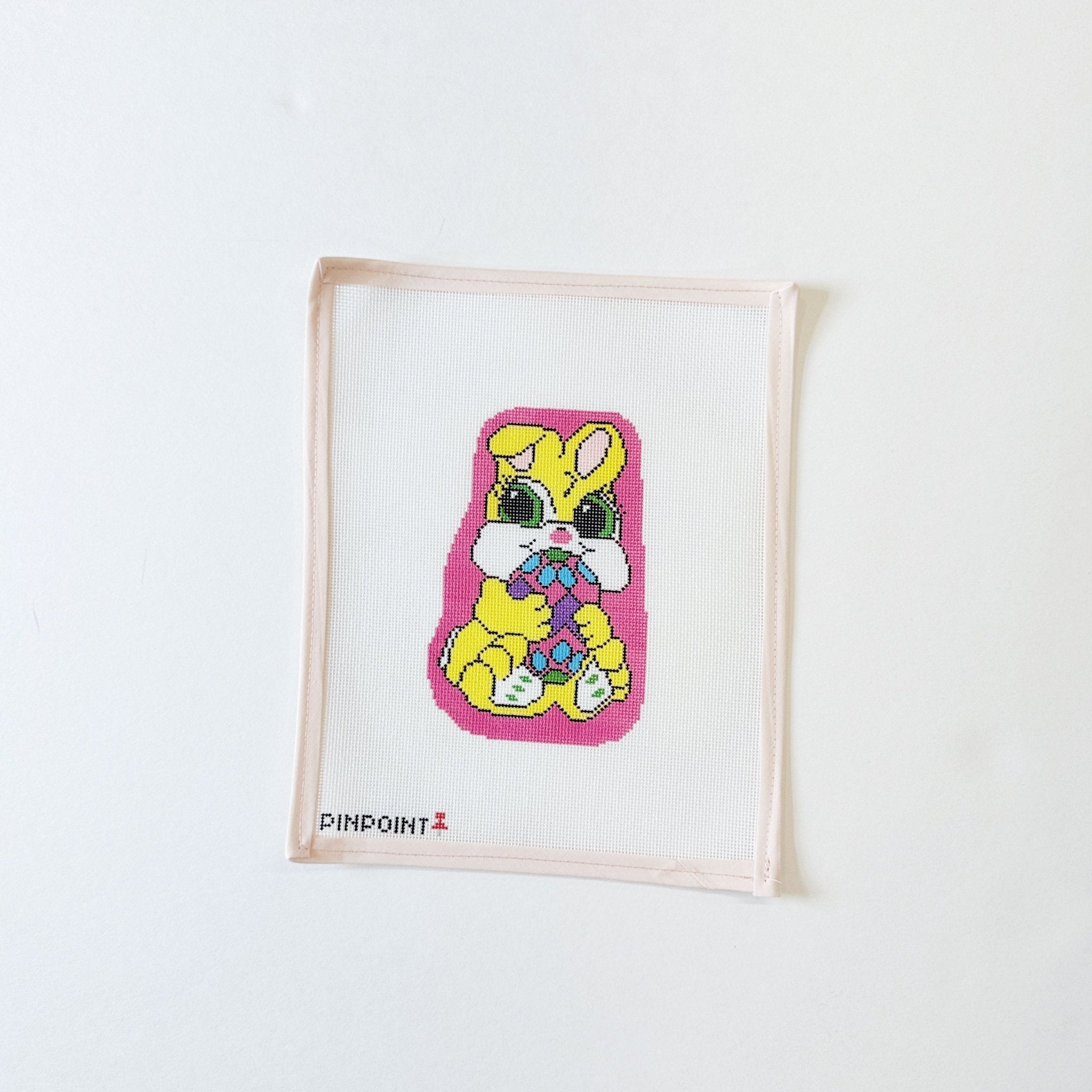 Yellow Easter Chocolate BunnypinpointCanvasThe Red Thread Atelier