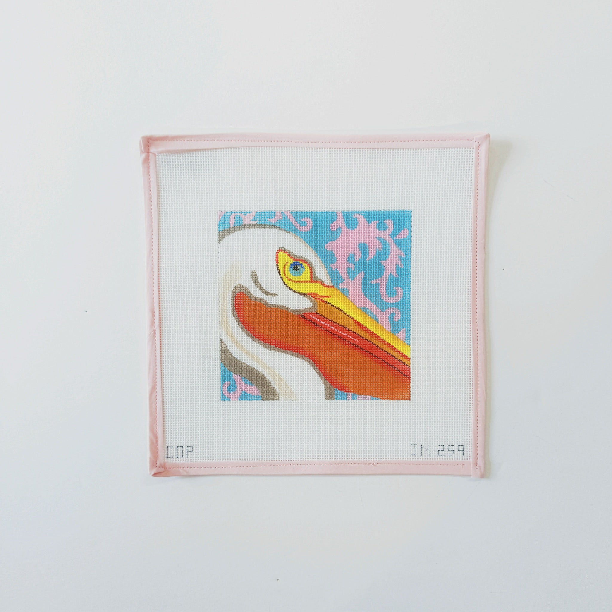 Blue and Pink PelicanColors of PraiseCanvasThe Red Thread Atelier