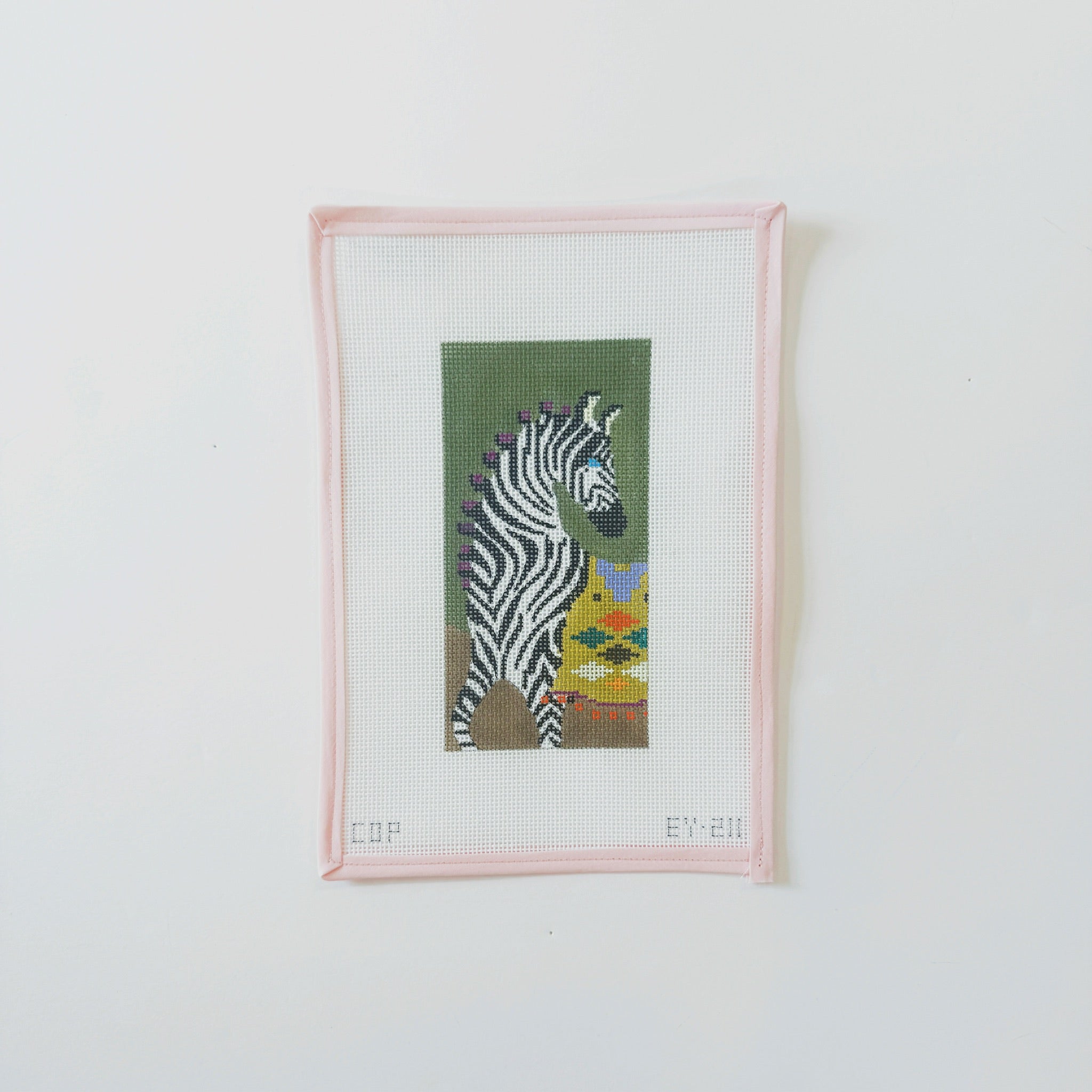 Zebra on Green InsertColors of PraiseCanvasThe Red Thread Atelier