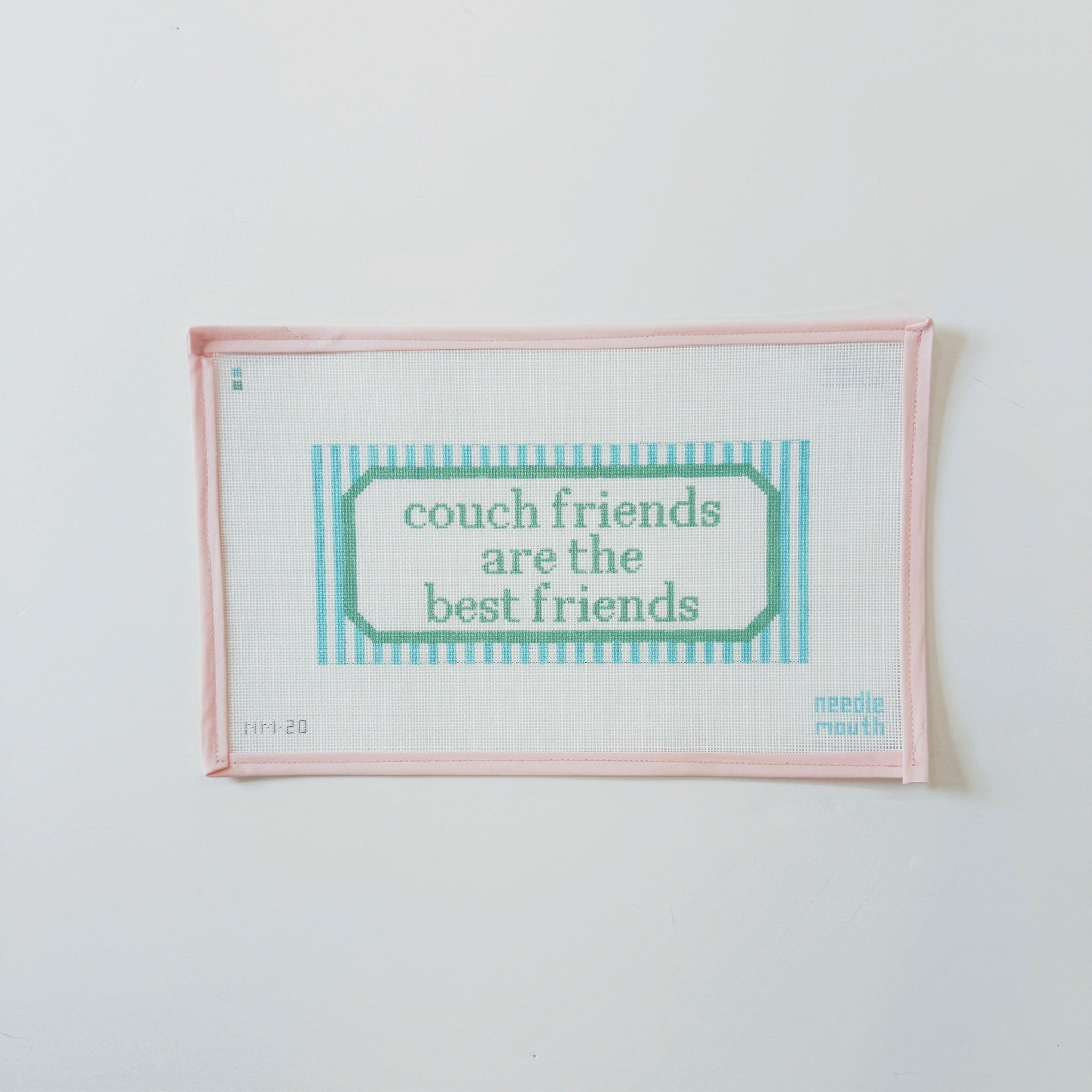 blue couch friends are the best friendsNeedle MouthCanvasThe Red Thread Atelier