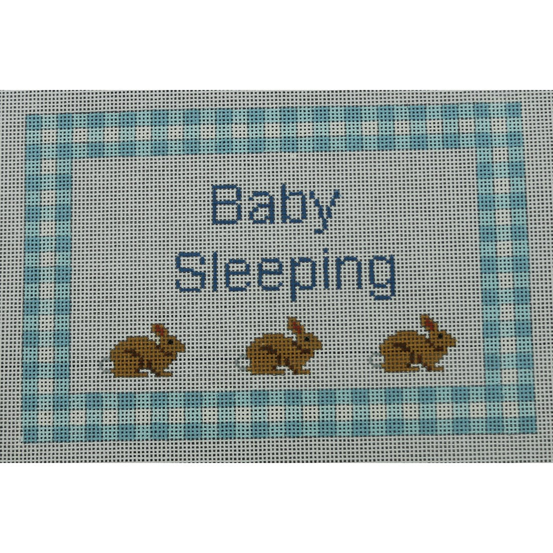 KKP199C (Baby Sleeping Bunnies Blue Gingham 4.75 x 7)