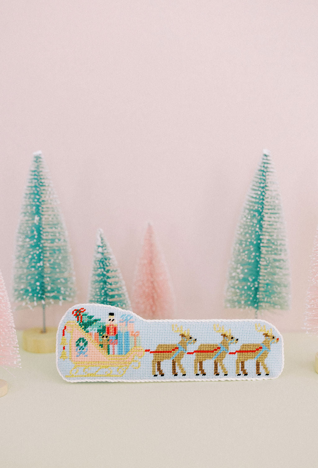 Christmas Village Sleigh needlepoint canvas