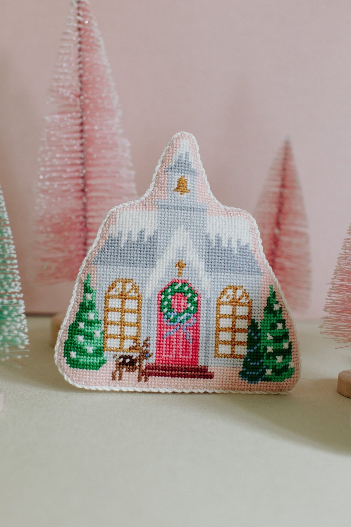 Christmas Village ChurchLe PointCanvasThe Red Thread Atelier