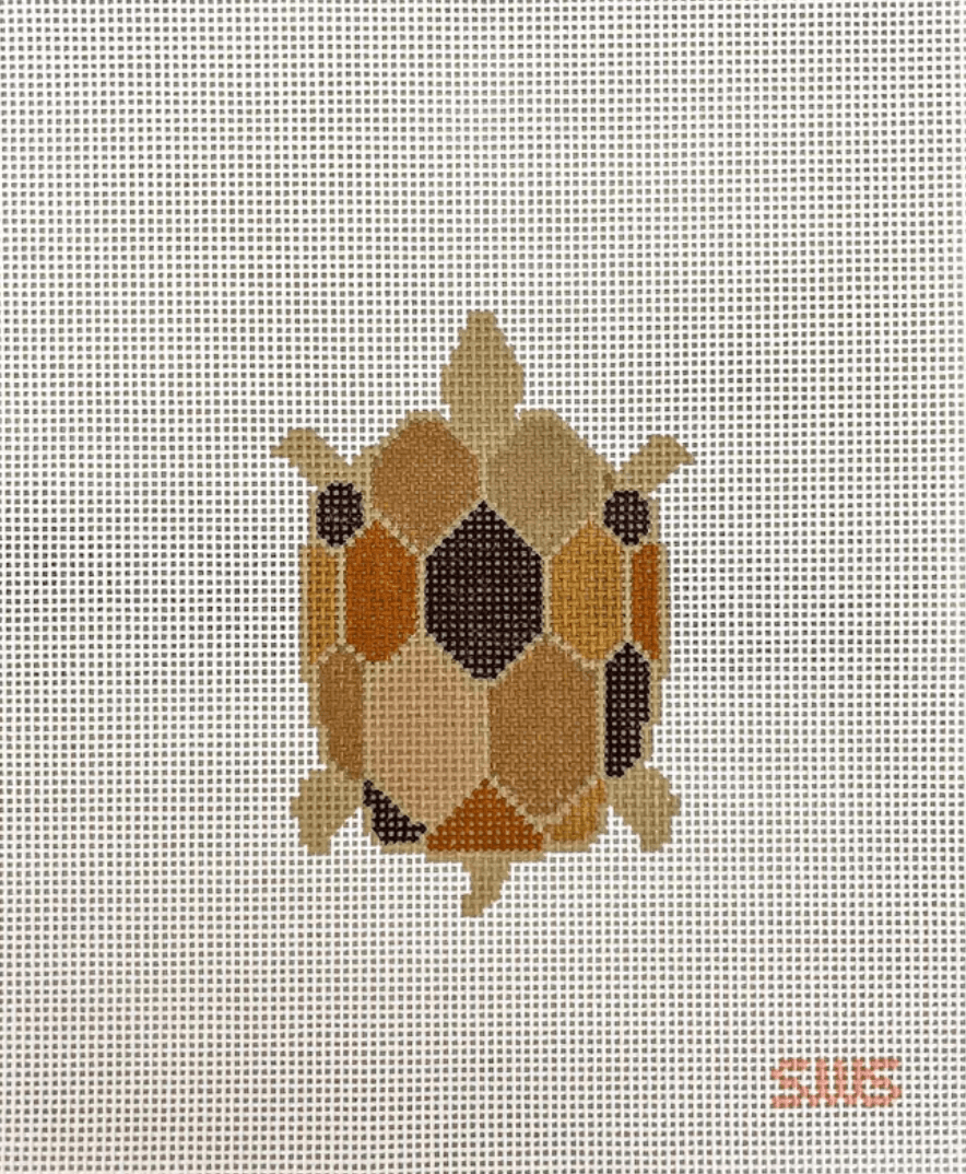 Brown TurtleStitching with StaceyCanvasThe Red Thread Atelier