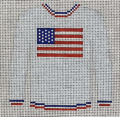 KKO209B (Flag on Light Blue Solid 3.75 x 3.625)