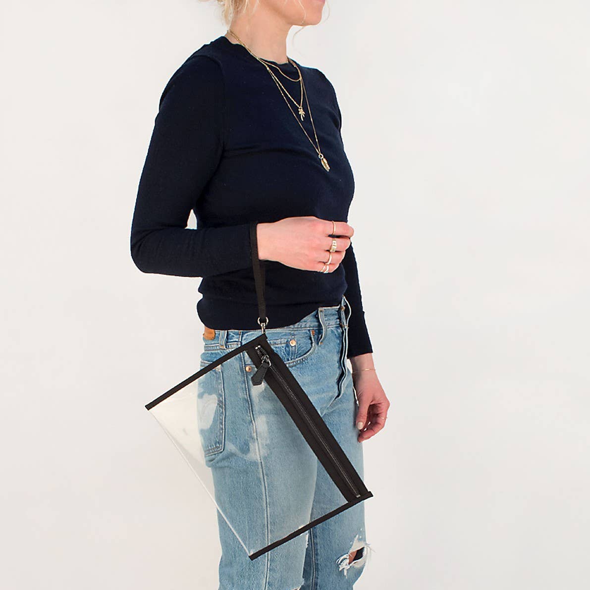Clear Project Bag: NavyBoulevardAccessoryThe Red Thread Atelier