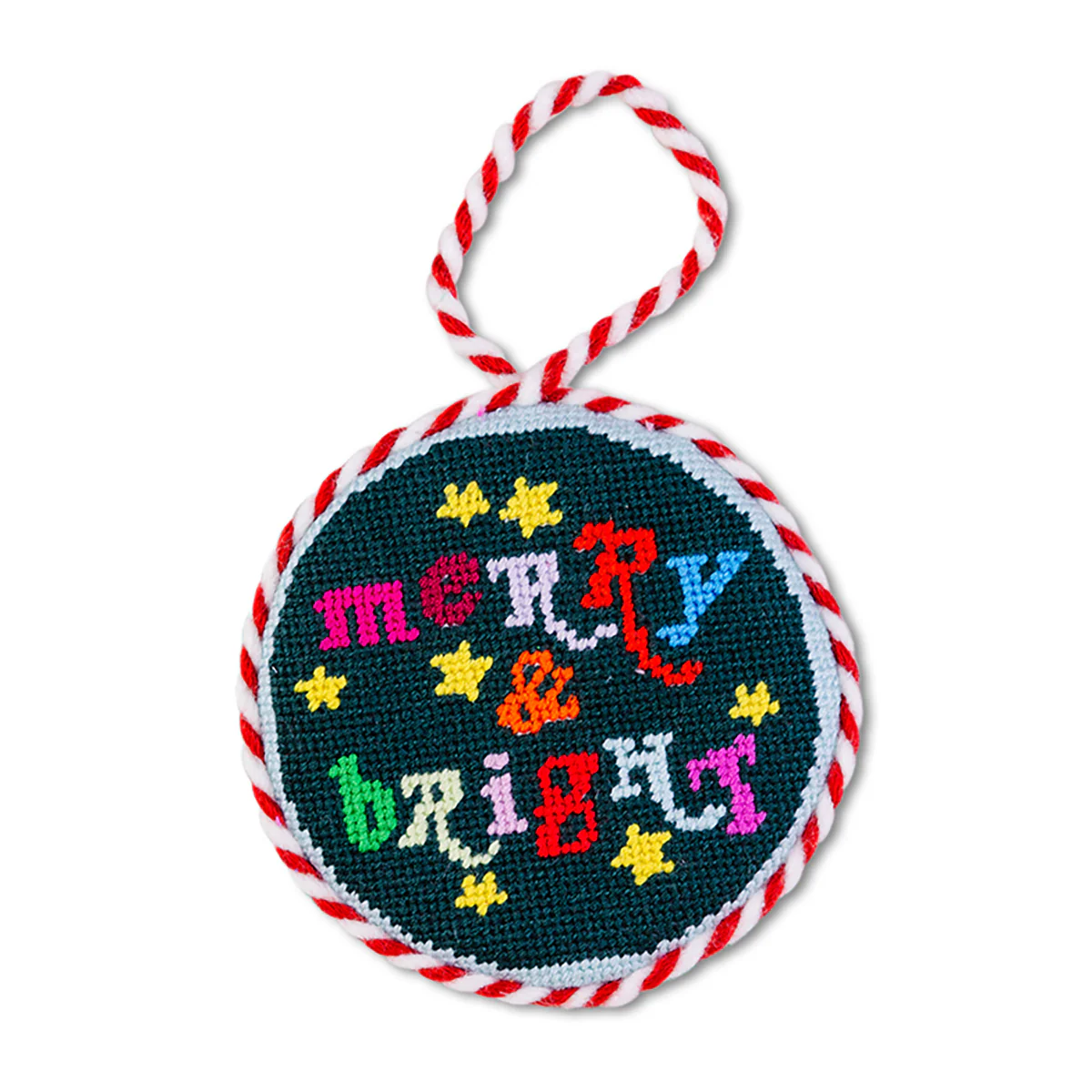 Prestitched Needlepoint Ornament - Merry & BrightFurbishAccessoryThe Red Thread Atelier