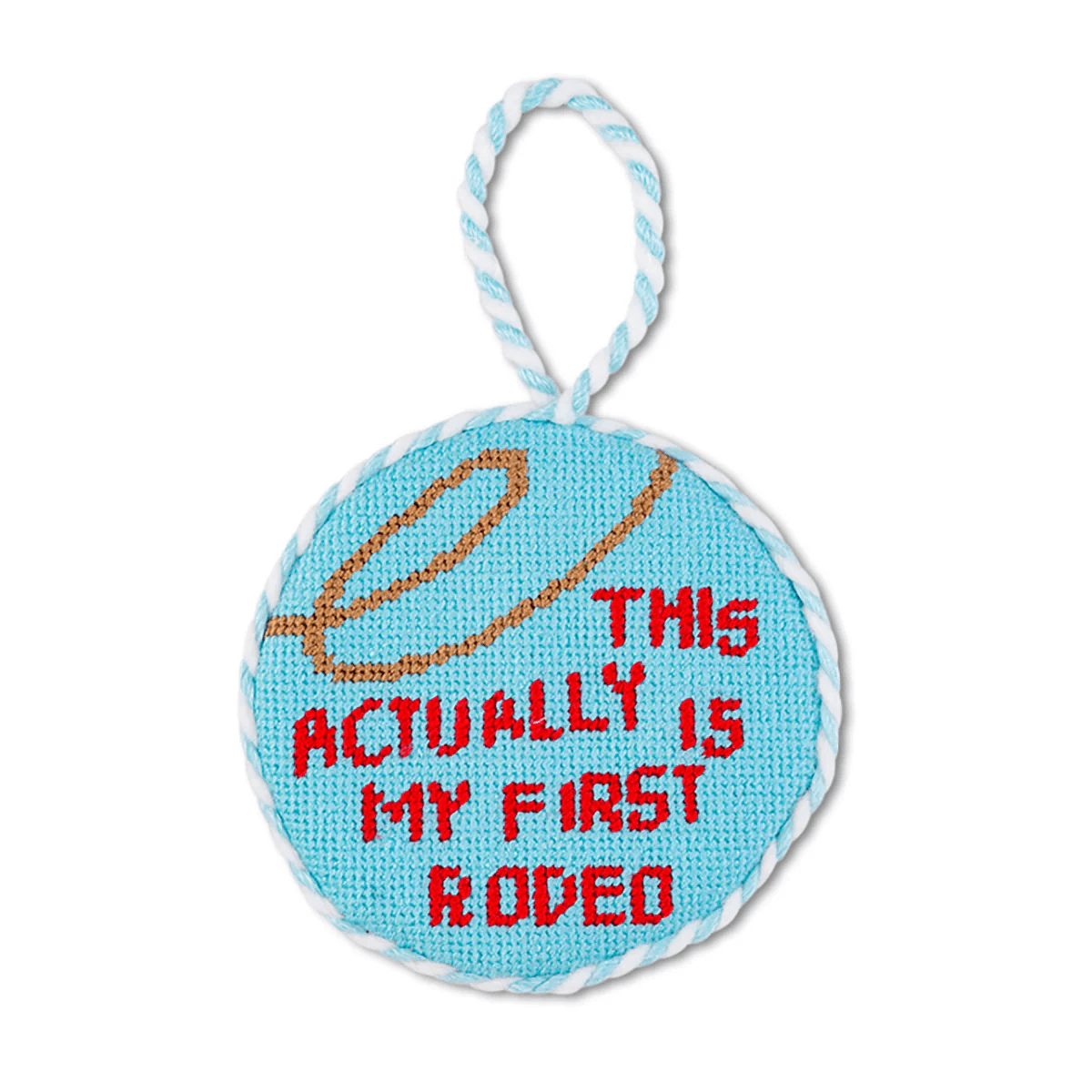 Prestitched Needlepoint Ornament - First RodeoFurbishAccessoryThe Red Thread Atelier