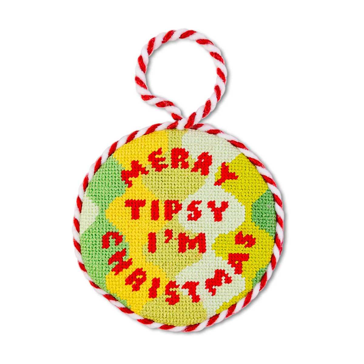 Prestitched Needlepoint Ornament - Merry & TipsyFurbishAccessoryThe Red Thread Atelier