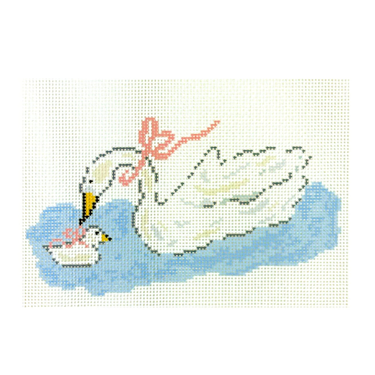 Little Swanling needlepoint canvas by Penny and Penny