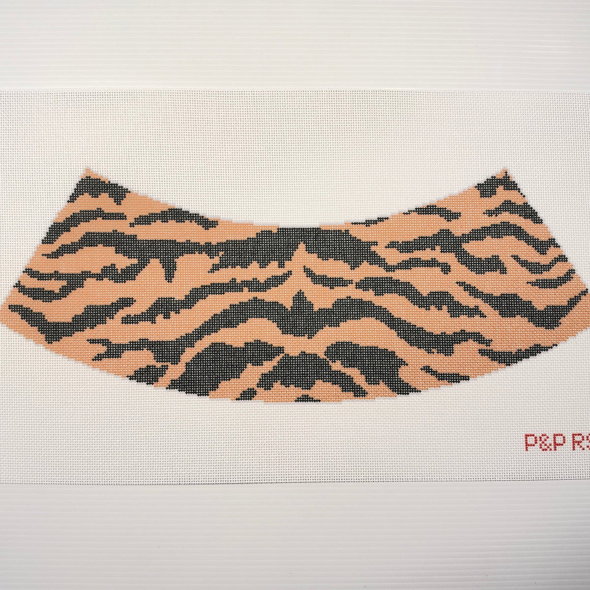 Scalamandre Tiger lampshade needlepoint canvas by Penny and Penny