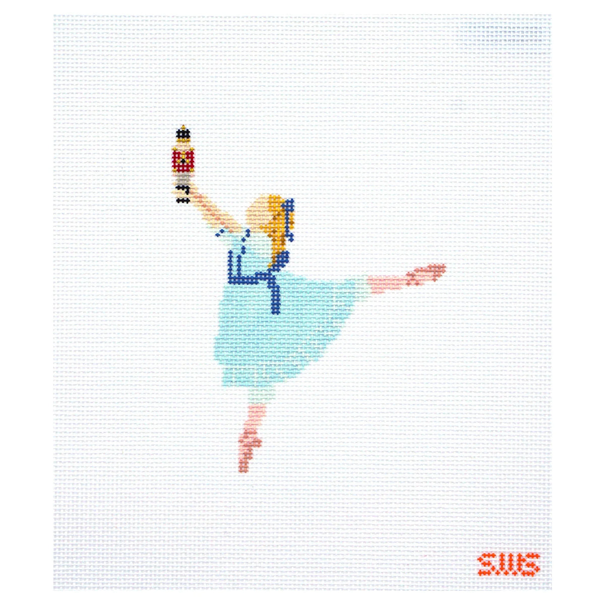 Clara needlepoint canvas by Stitching with Stacey
