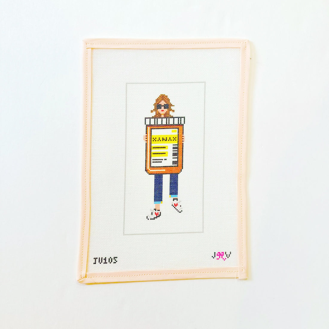 Xanax GirlJennifer Vallez NeedlepointCanvasThe Red Thread Atelier