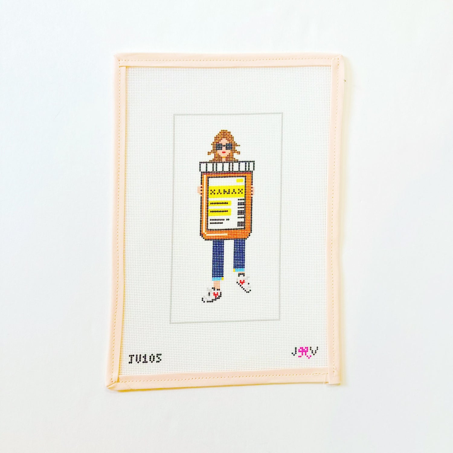 Xanax GirlJennifer Vallez NeedlepointCanvasThe Red Thread Atelier