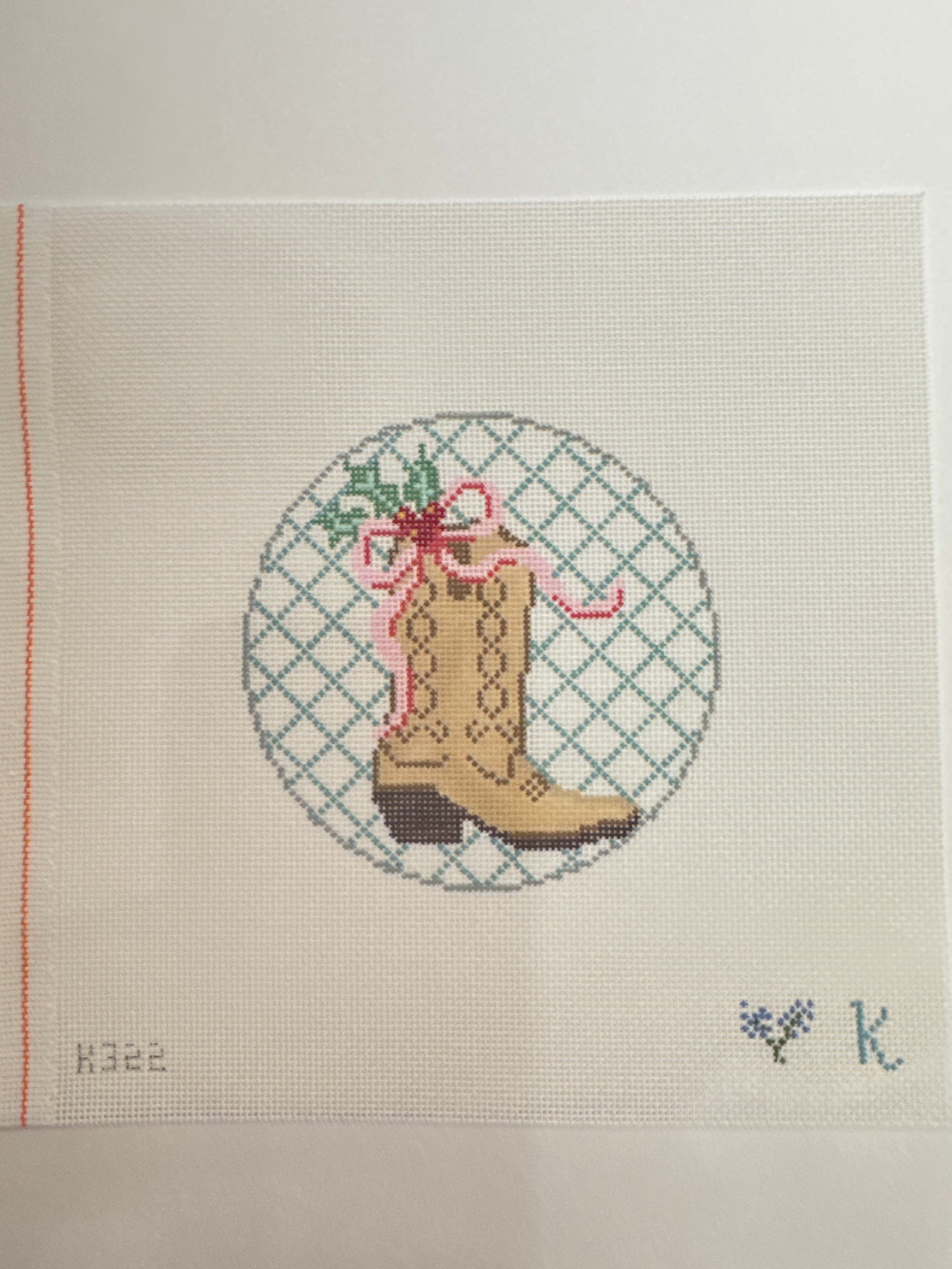 ND-K322 Boot &amp; Bow - Brown