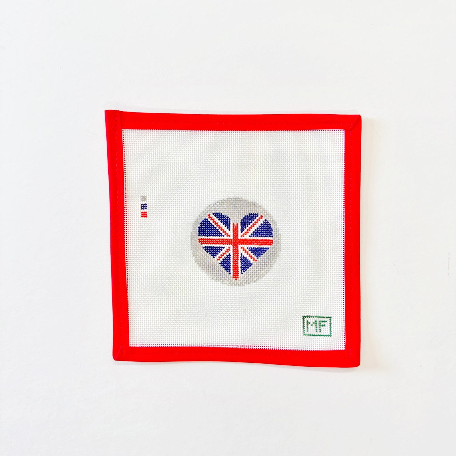 Heart Flag Round - Union JackMF NeedlepointCanvasThe Red Thread Atelier