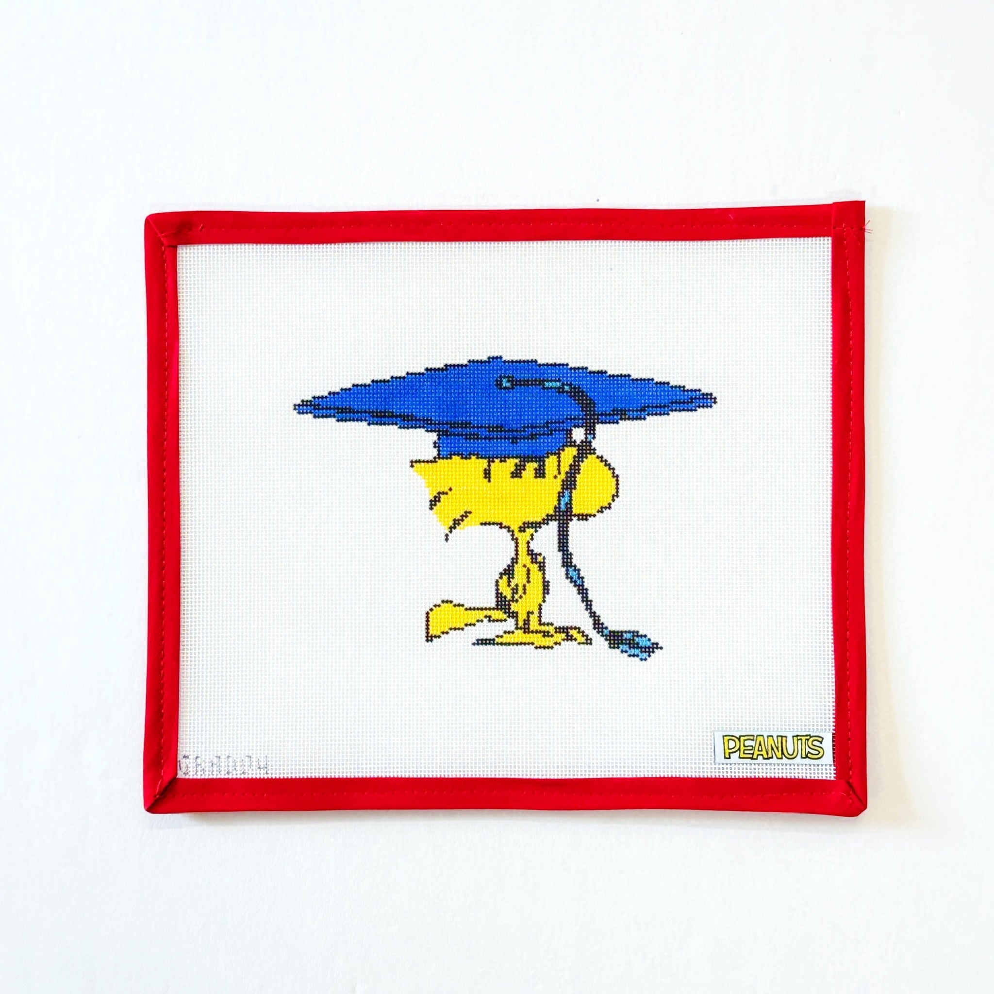 Woodstock Graduation Pose - PeanutsOfficially NeedlepointCanvasThe Red Thread Atelier