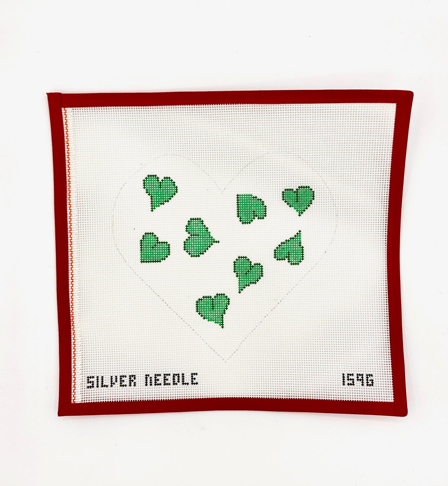 Silver Needle Hearts Pillow