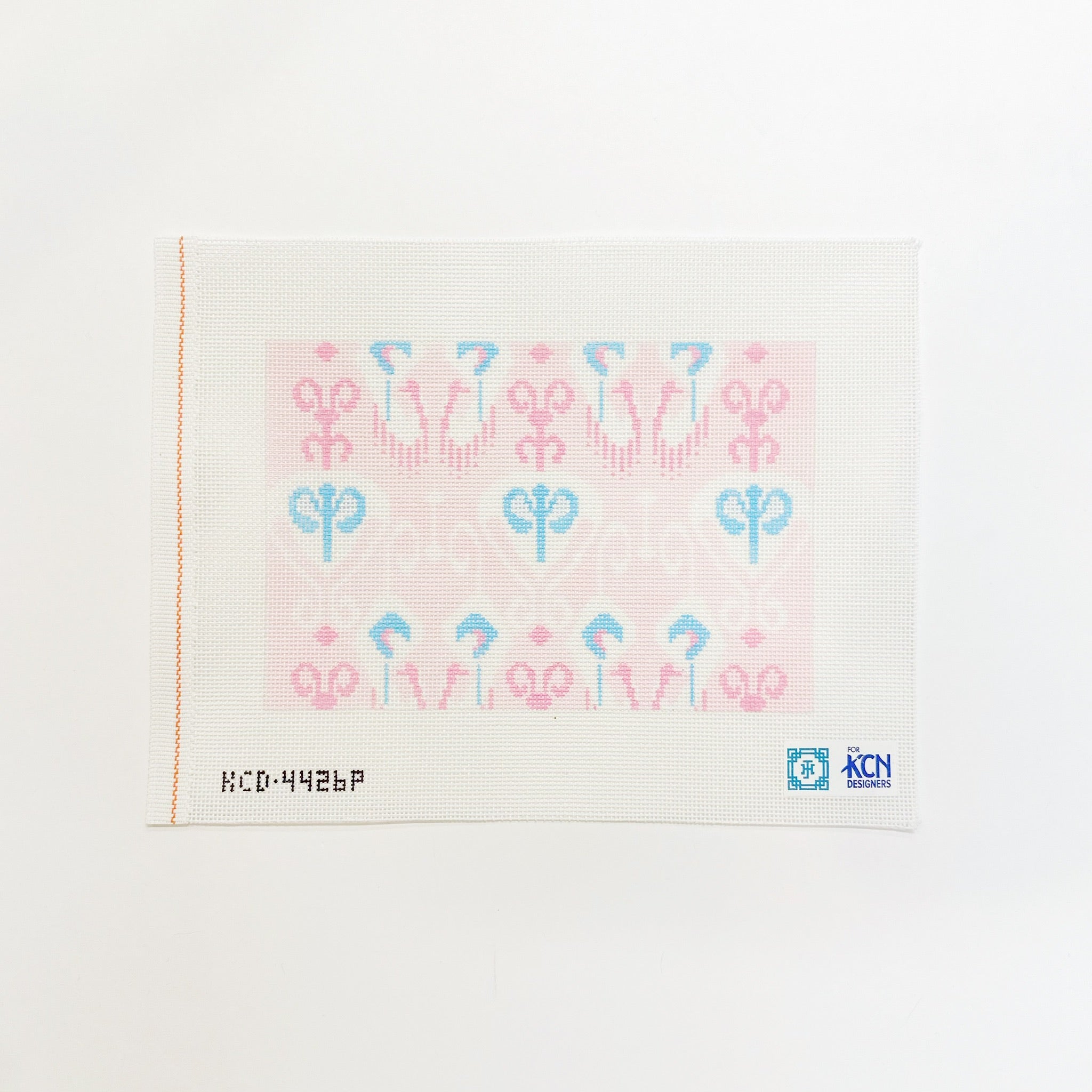 Pink IKATJennifer Hall NeedlepointCanvasThe Red Thread Atelier