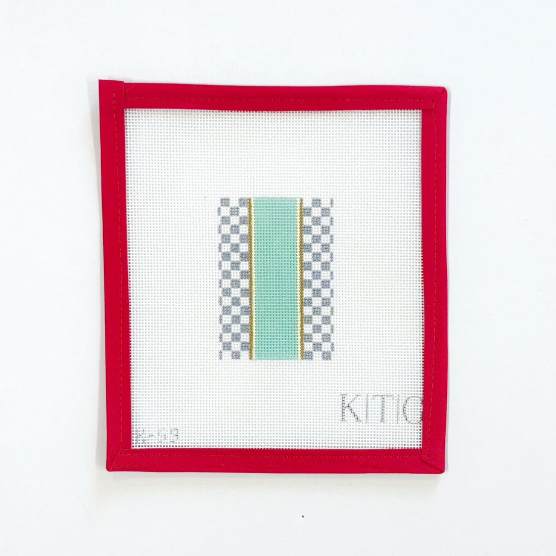 White Check Luggage Tag