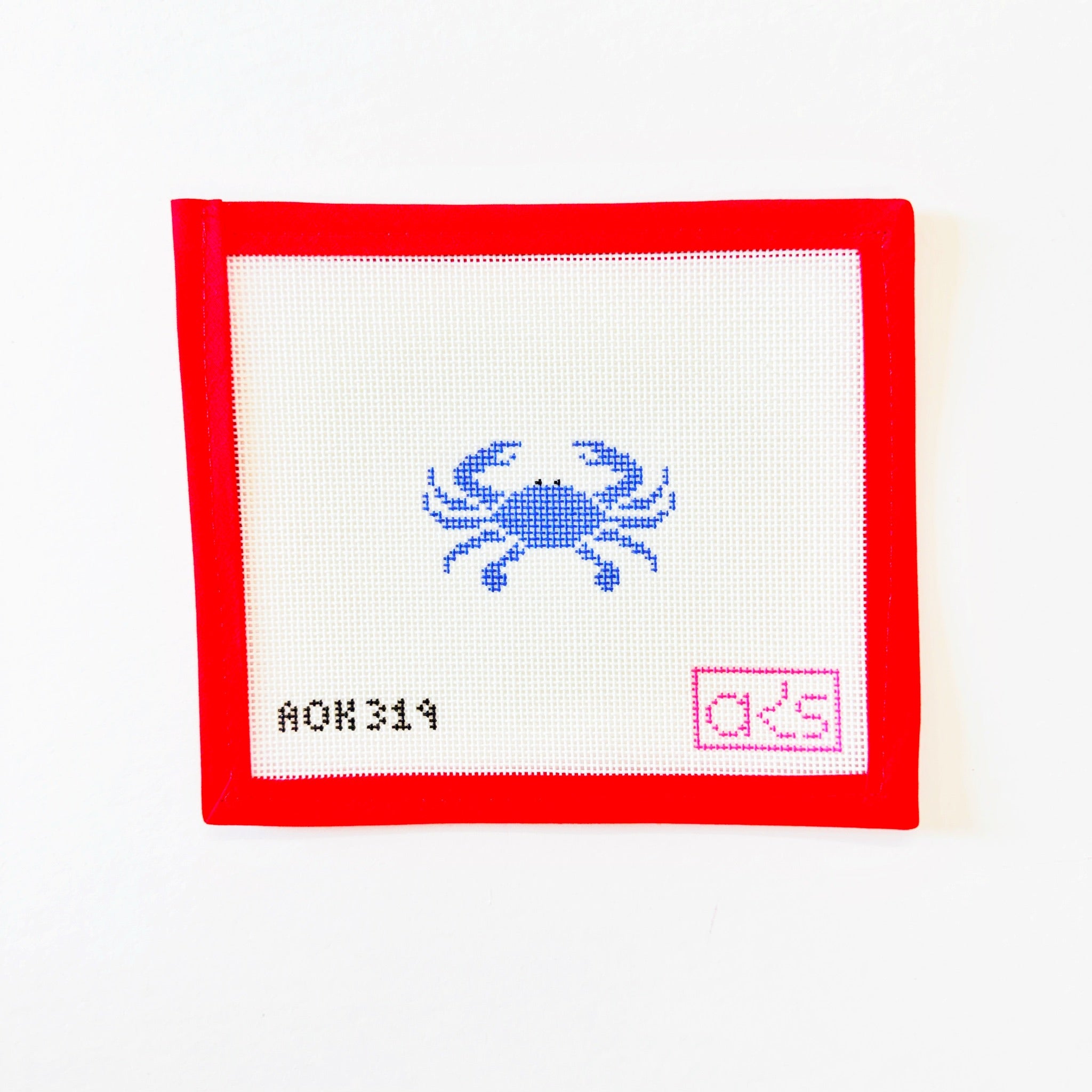 Mini Crab - BlueAnn KayeCanvasThe Red Thread Atelier