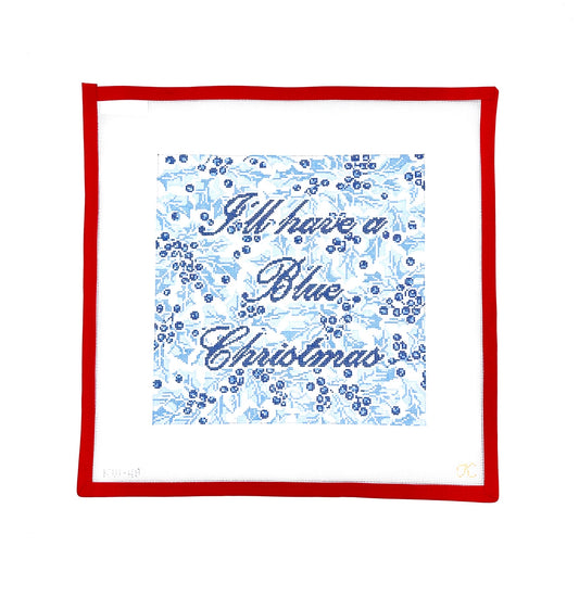 Blue Christmas Pillow