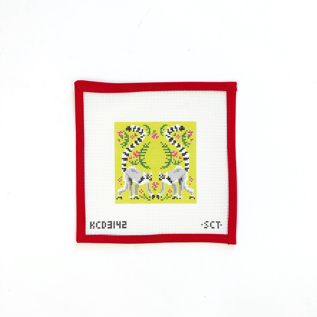 Tropical Lemur on LimeKCNCanvasThe Red Thread Atelier