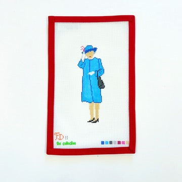 Elizabeth Waves in Blue