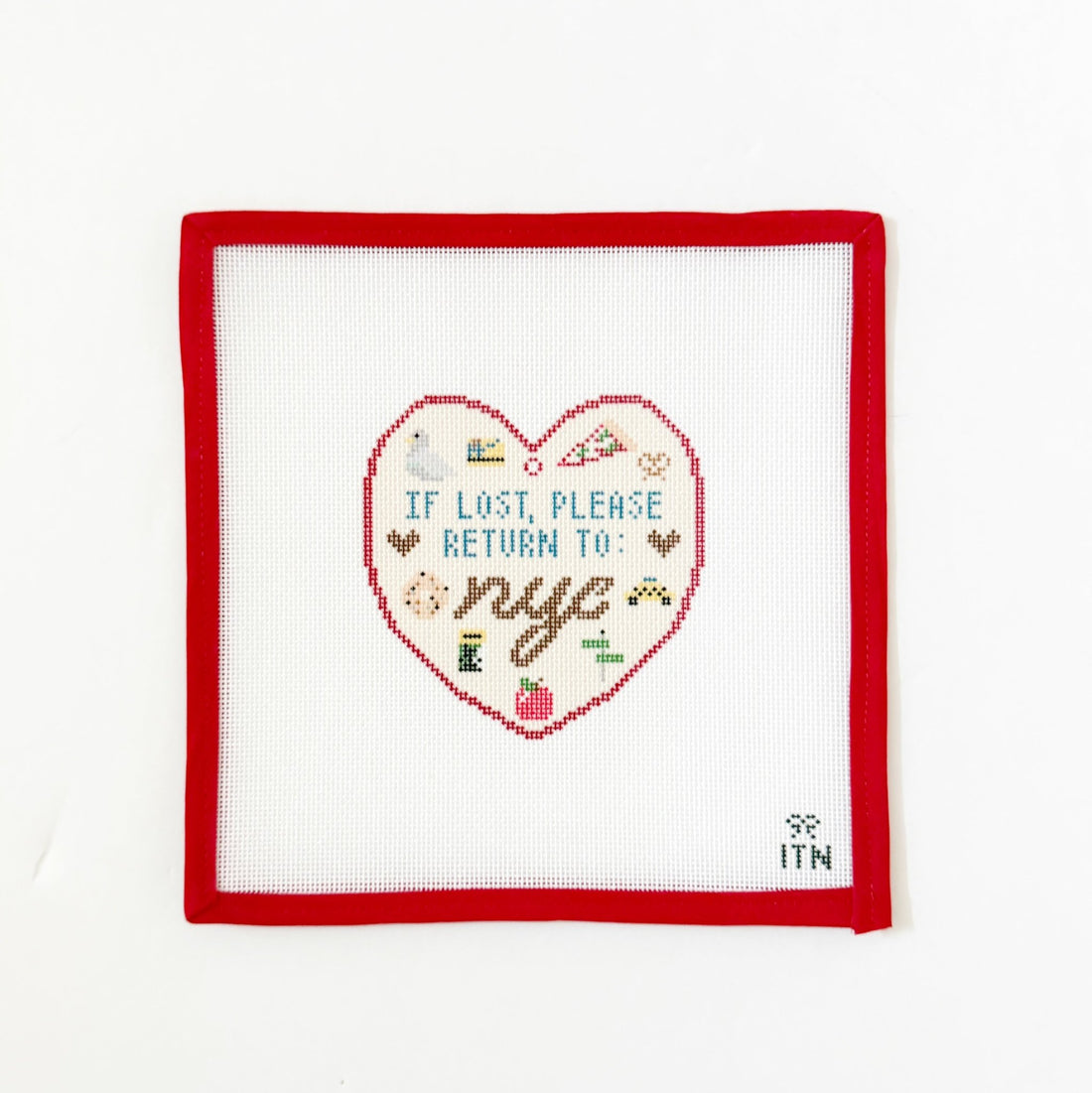 If Lost Return to NYCIvy Thread NeedlepointCanvasThe Red Thread Atelier
