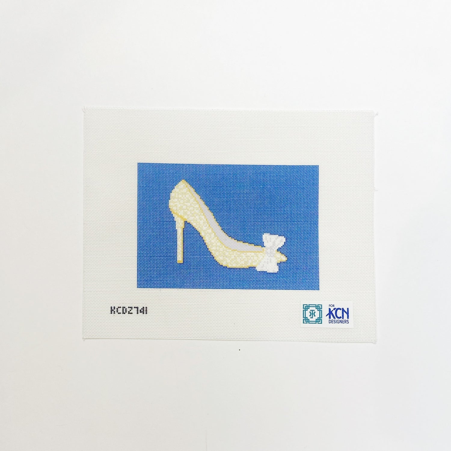 Royal Slipper - BlueJennifer Hall NeedlepointCanvasThe Red Thread Atelier