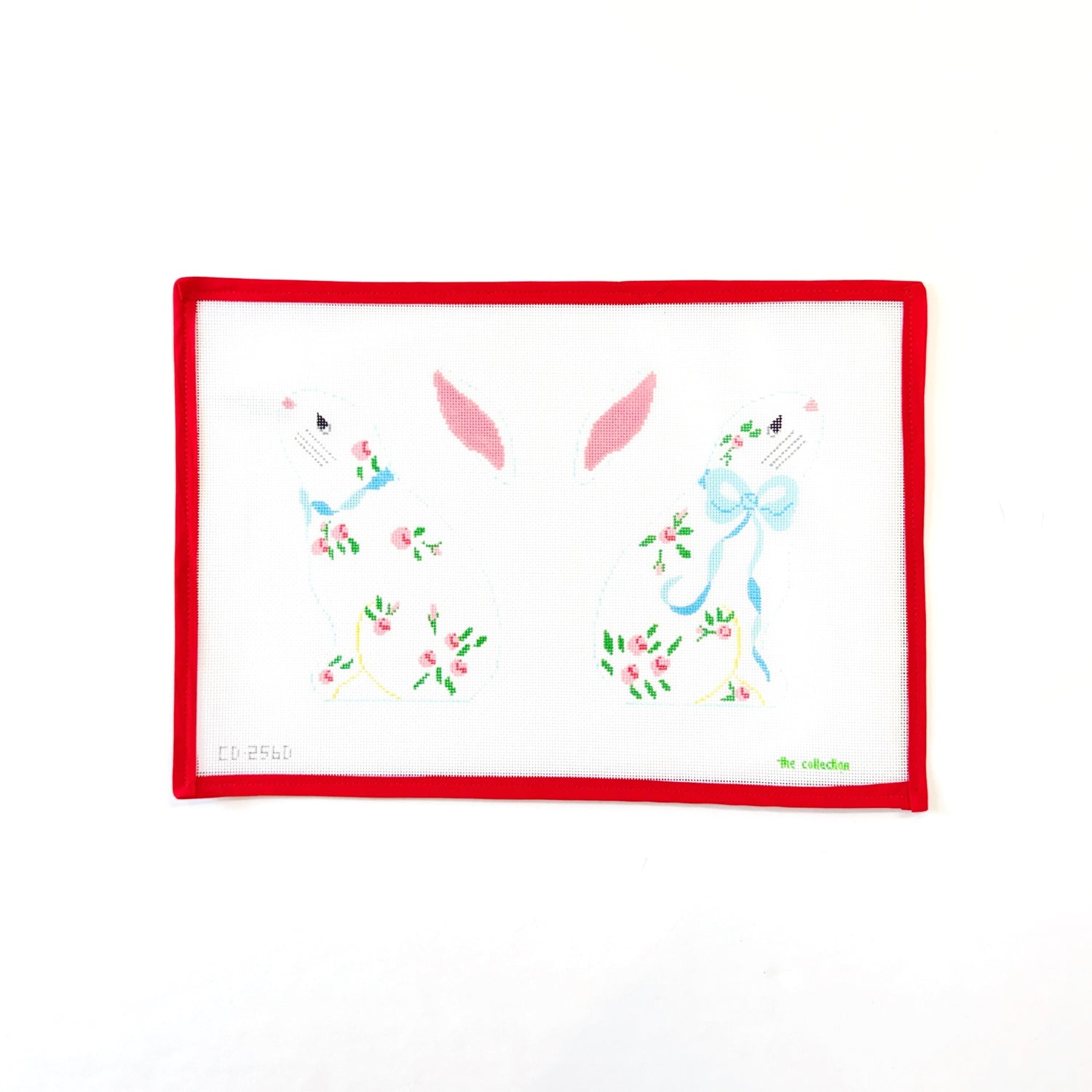 Long Eared Rosebud Bunny Two SidedThe CollectionCanvasThe Red Thread Atelier