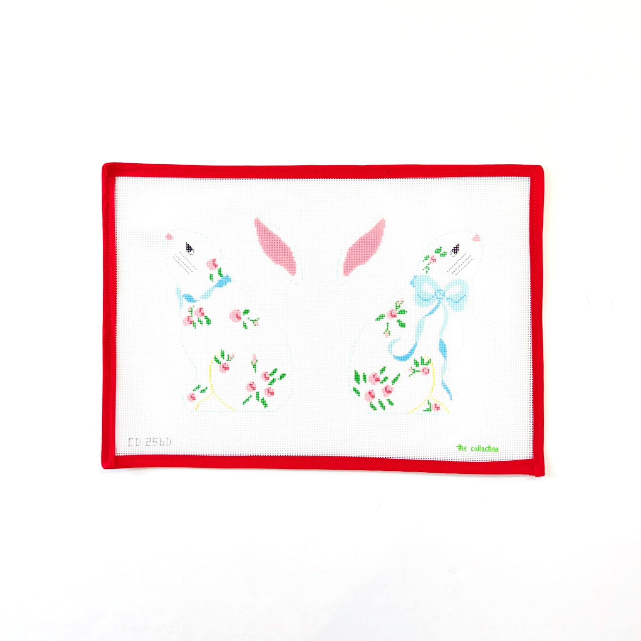 Long Eared Rosebud Bunny Two SidedThe CollectionCanvasThe Red Thread Atelier