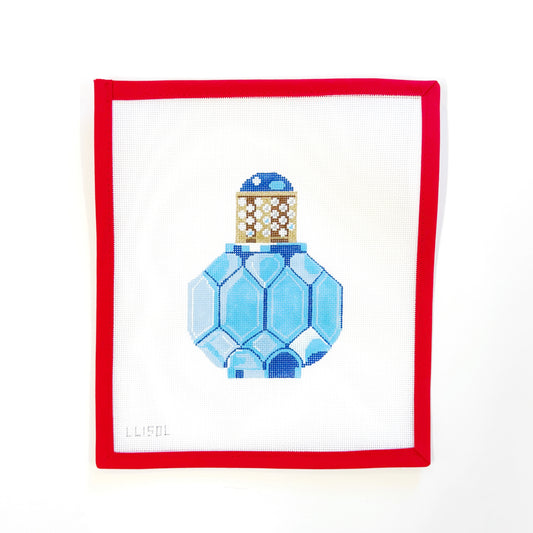 Blue Glass Perfume Bottle