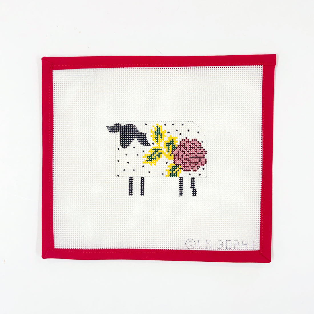 White Sheep w flowers